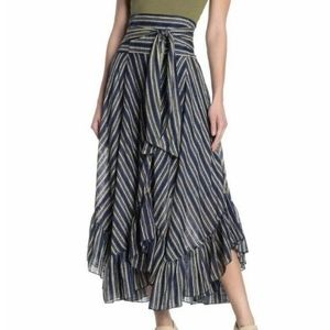 Free People Giselle Striped Handkerchief Maxi Skirt